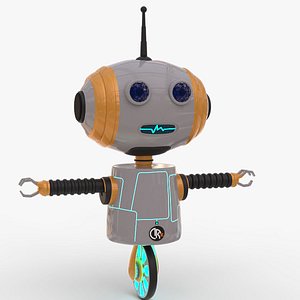 3D Retrobot - Technology Mascot model