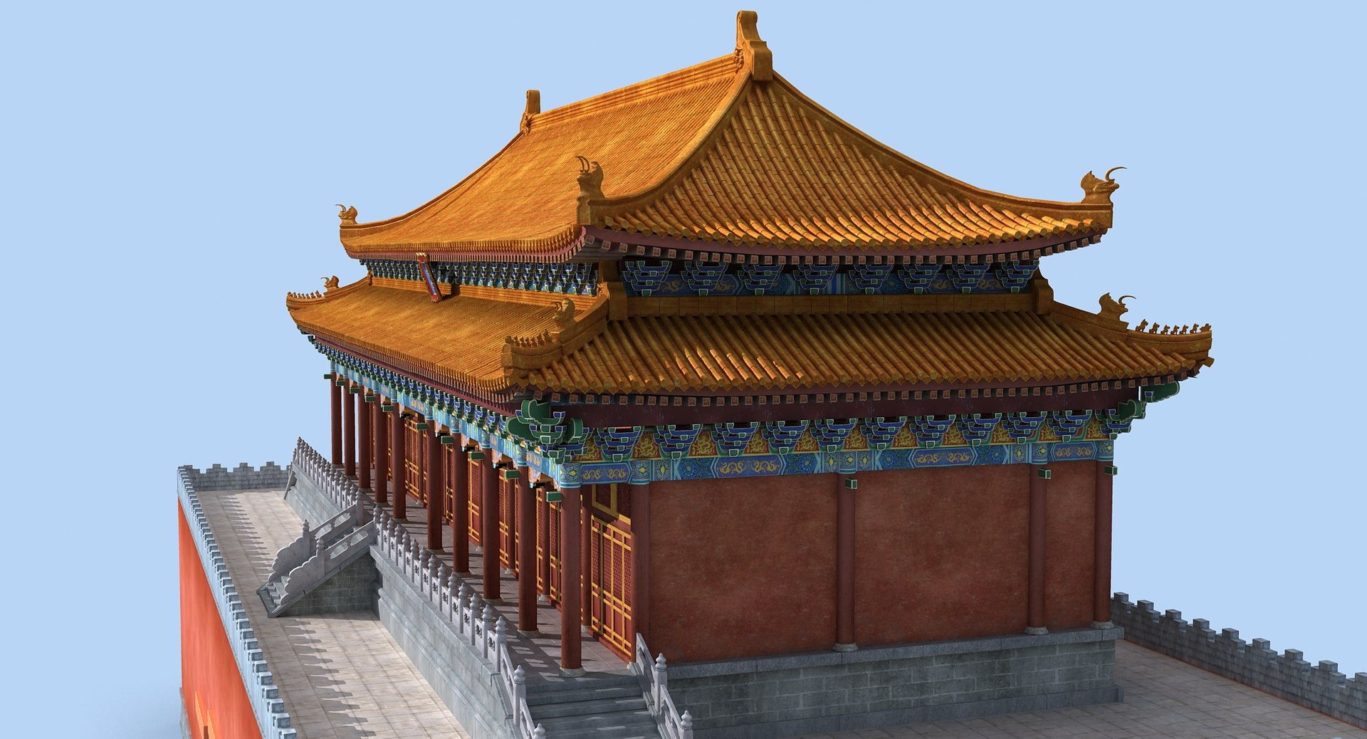 3D Ancient Chinese Building Model - TurboSquid 1432357