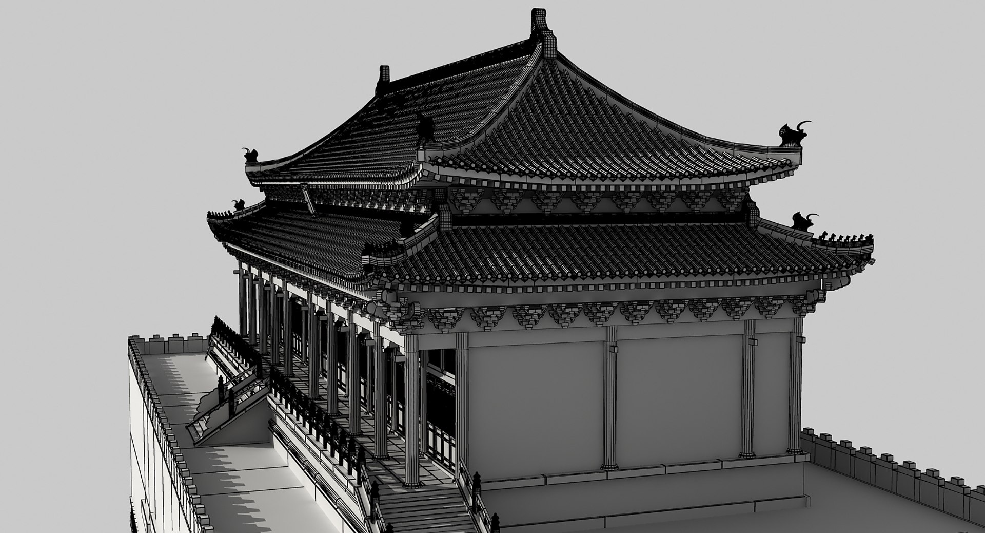 3D Ancient Chinese Building Model - TurboSquid 1432357