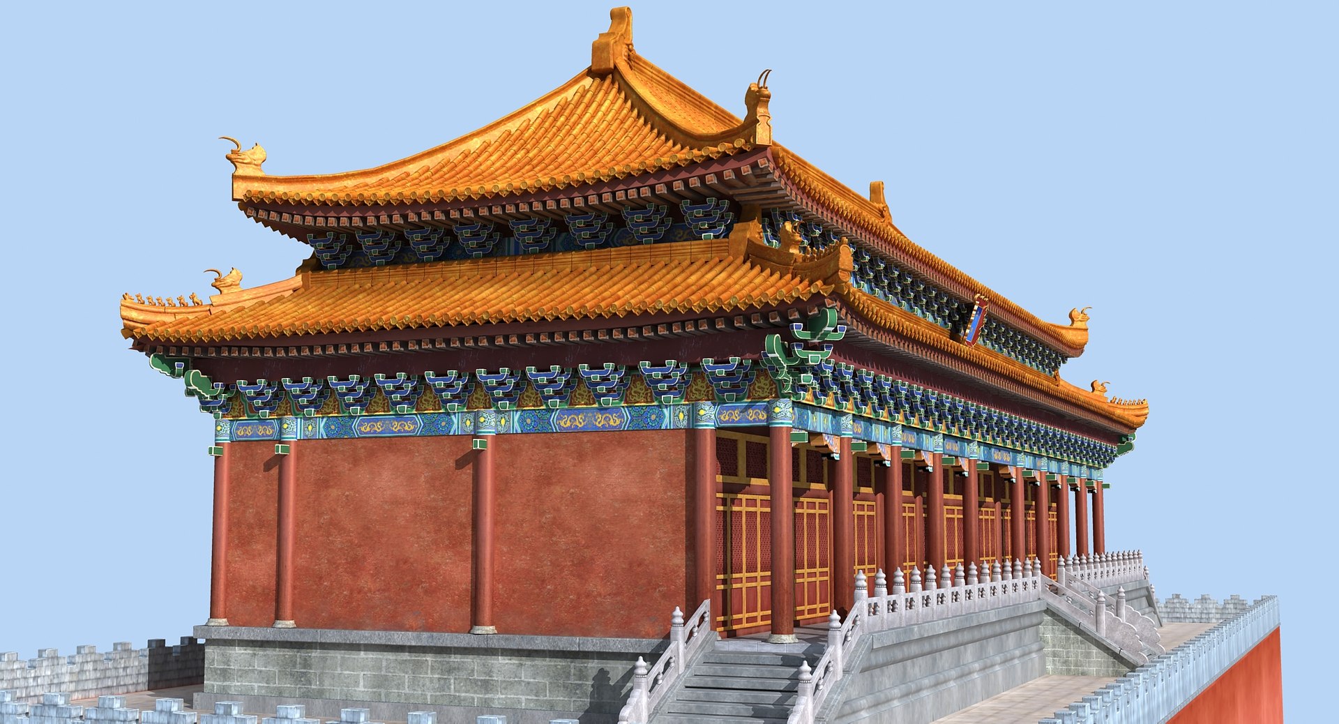3D Ancient Chinese Building Model - TurboSquid 1432357