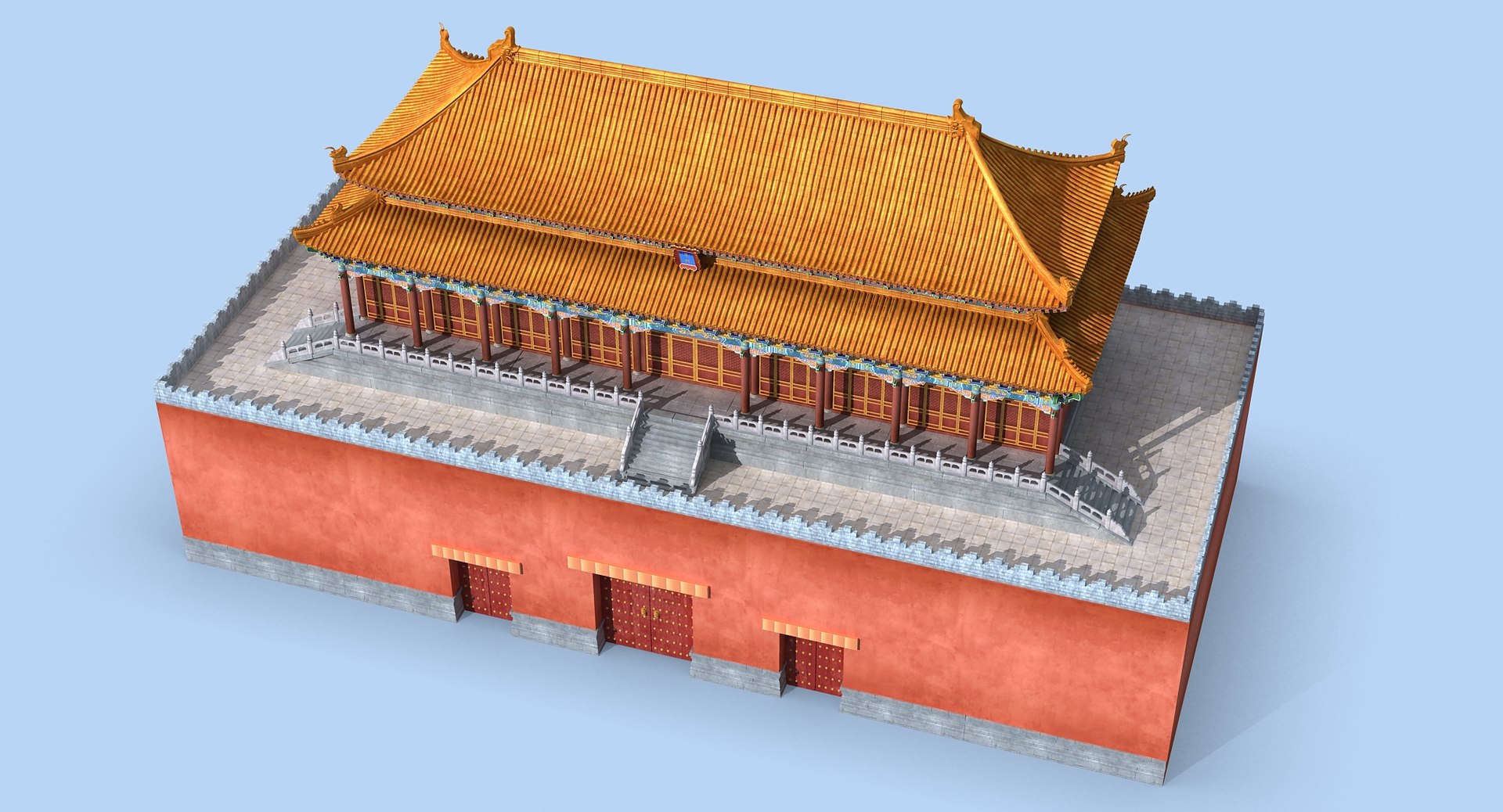3D Ancient Chinese Building Model - TurboSquid 1432357