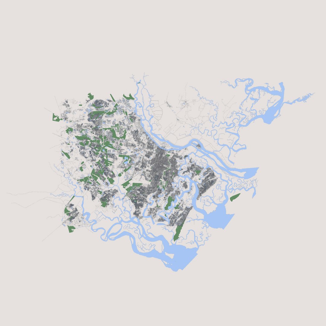 3D Model Savannah City Georgia - TurboSquid 2396626