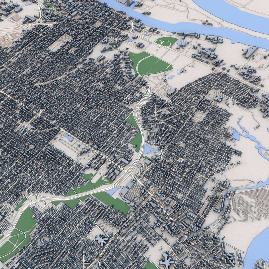 3D Model Savannah City Georgia - TurboSquid 2396626