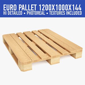 3d wood pallet model