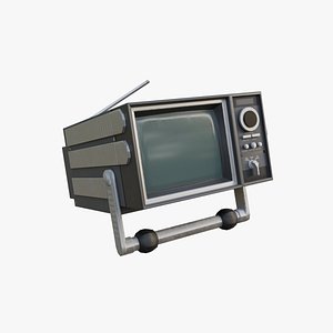 3D Vintage Portable TV
