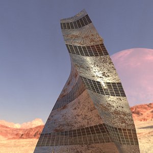 3D post apocalyptic building model