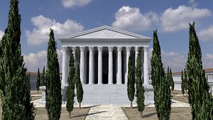Greek Temple Donuktas 3D