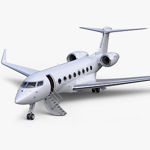 Private Business Jet Large White Gen