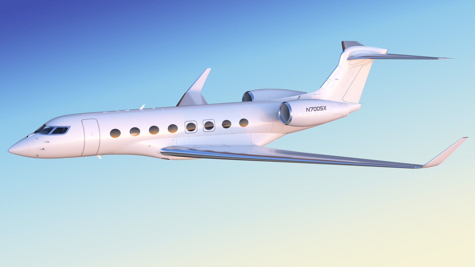 Private Jet Large White Gen model - TurboSquid 2146190