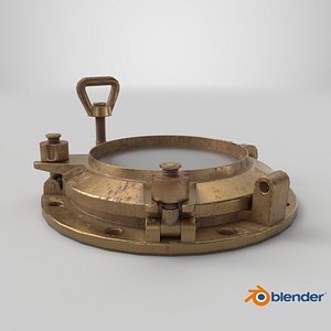 Worn Vintage Ship Porthole Brass