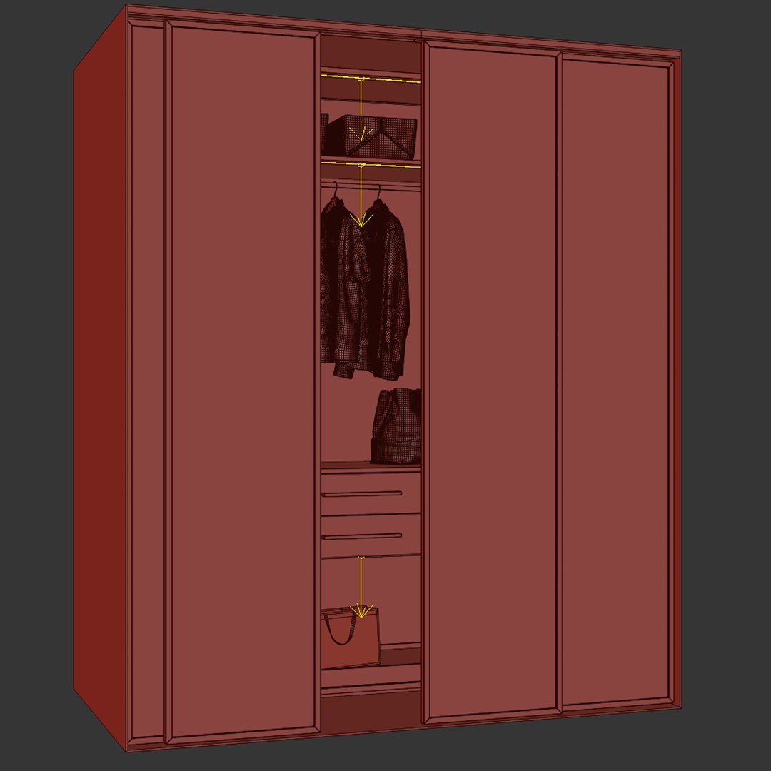 3D Wardrobe 04 - TurboSquid 2230414
