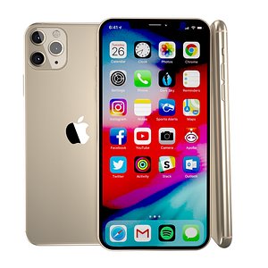 iphone 11 pro gold 3D