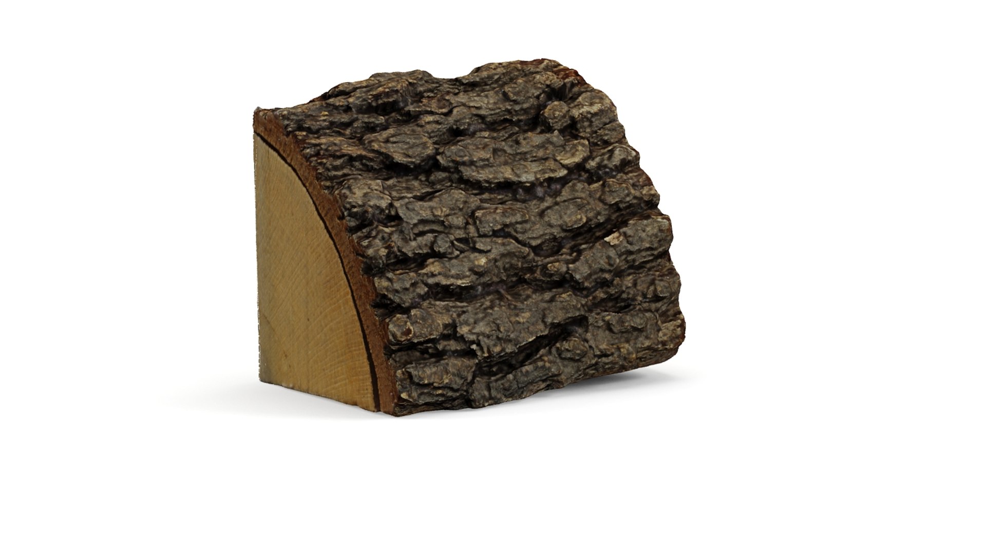 3d 3ds realistic wood log