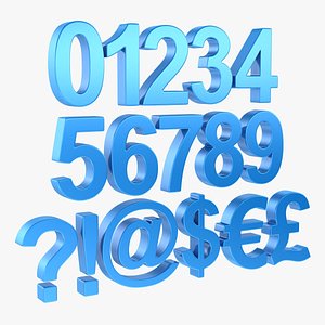3d model number symbol