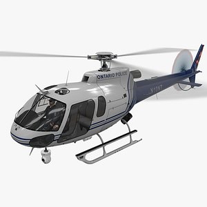 helicopter as-350 ontario police 3D model
