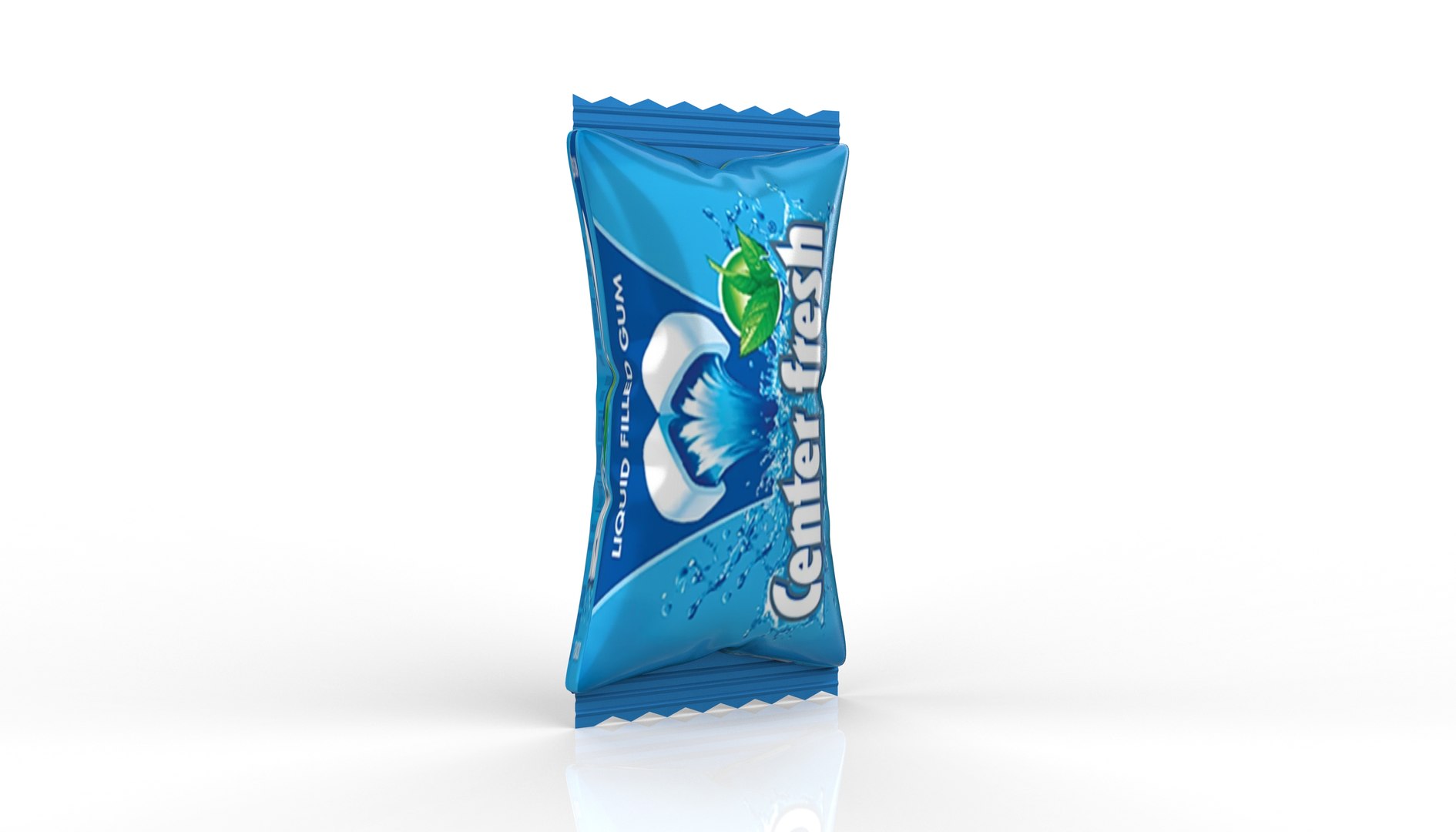 3D Center Fresh Candy Wrapper Model - TurboSquid 2410409