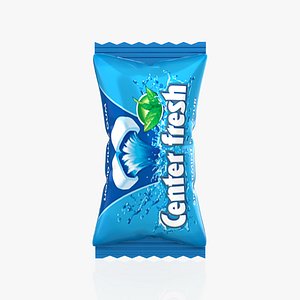 3D Center Fresh candy wrapper model