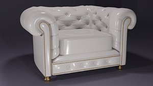 chesterfield armchair 3D