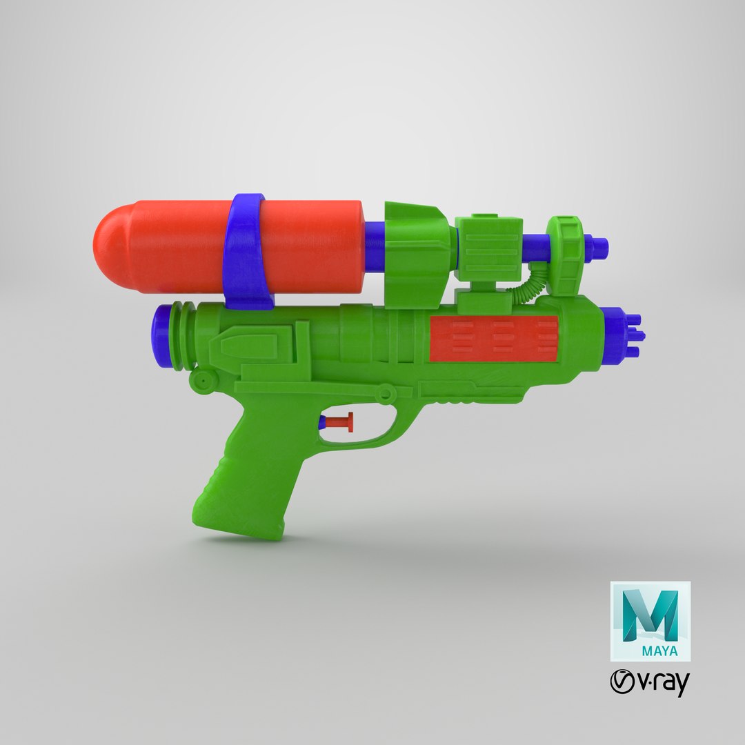 Water gun 3D model - TurboSquid 1191336