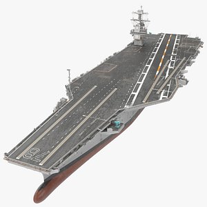 3D Naval Aircraft Carrier USS Gerald Ford Rigged model