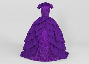 Purple puffy dress