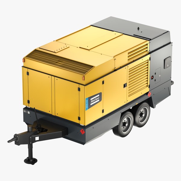 Atlas Copco Large Portable Diesel Air Compressor - DrillAir Y35 - X28 3D