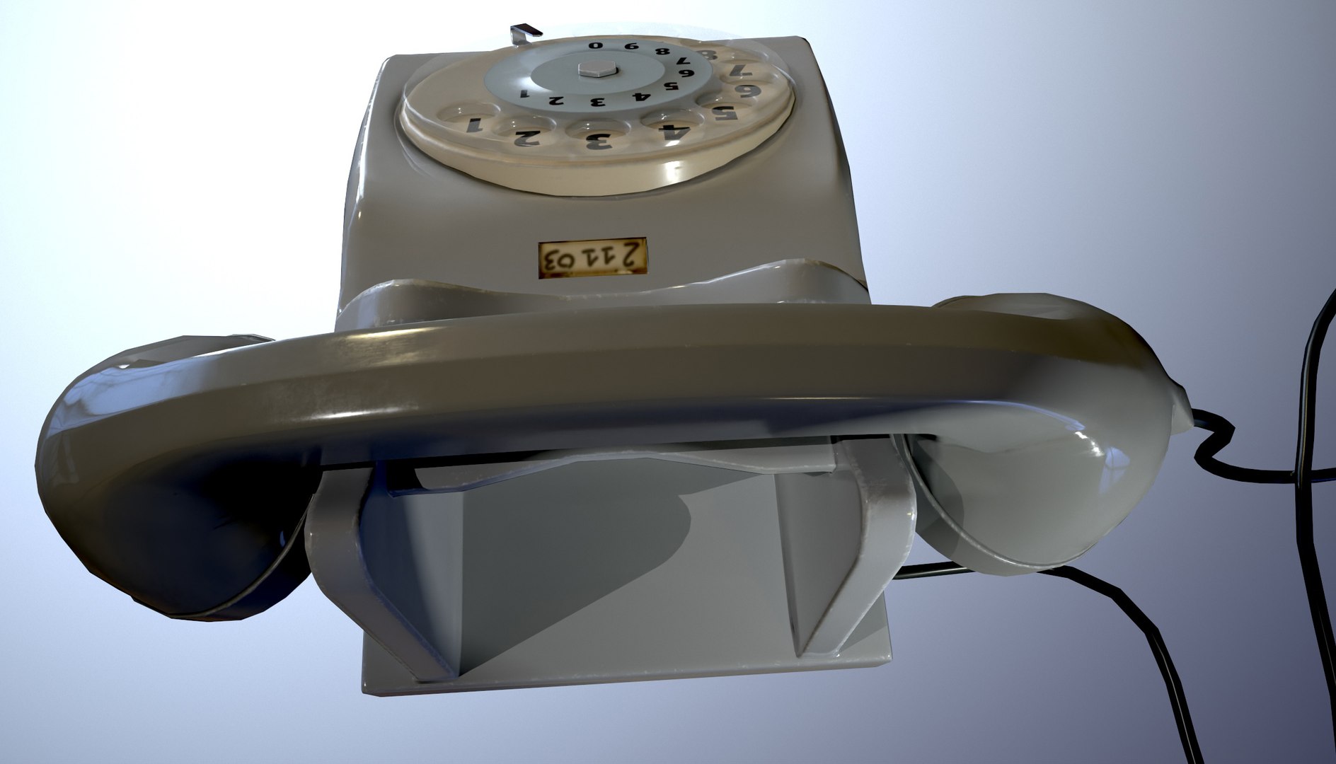 3D Model Vintage Italian Phone 80 - TurboSquid 1707576
