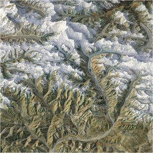 Himalaya Everest Lhotse Manaslu large scale terrain