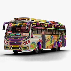 3D Trinethra Private bus TamilNadu - INDIA model