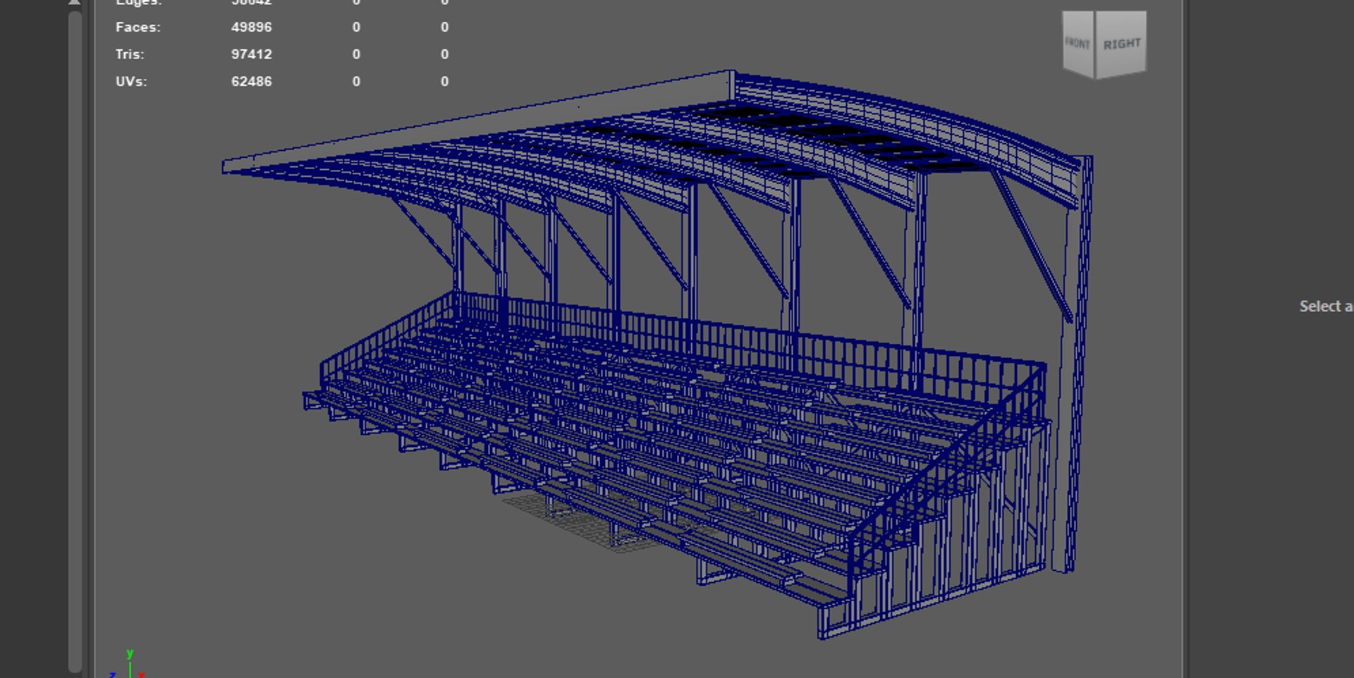 3D Stadium Tribune 3D Model - TurboSquid 2449353
