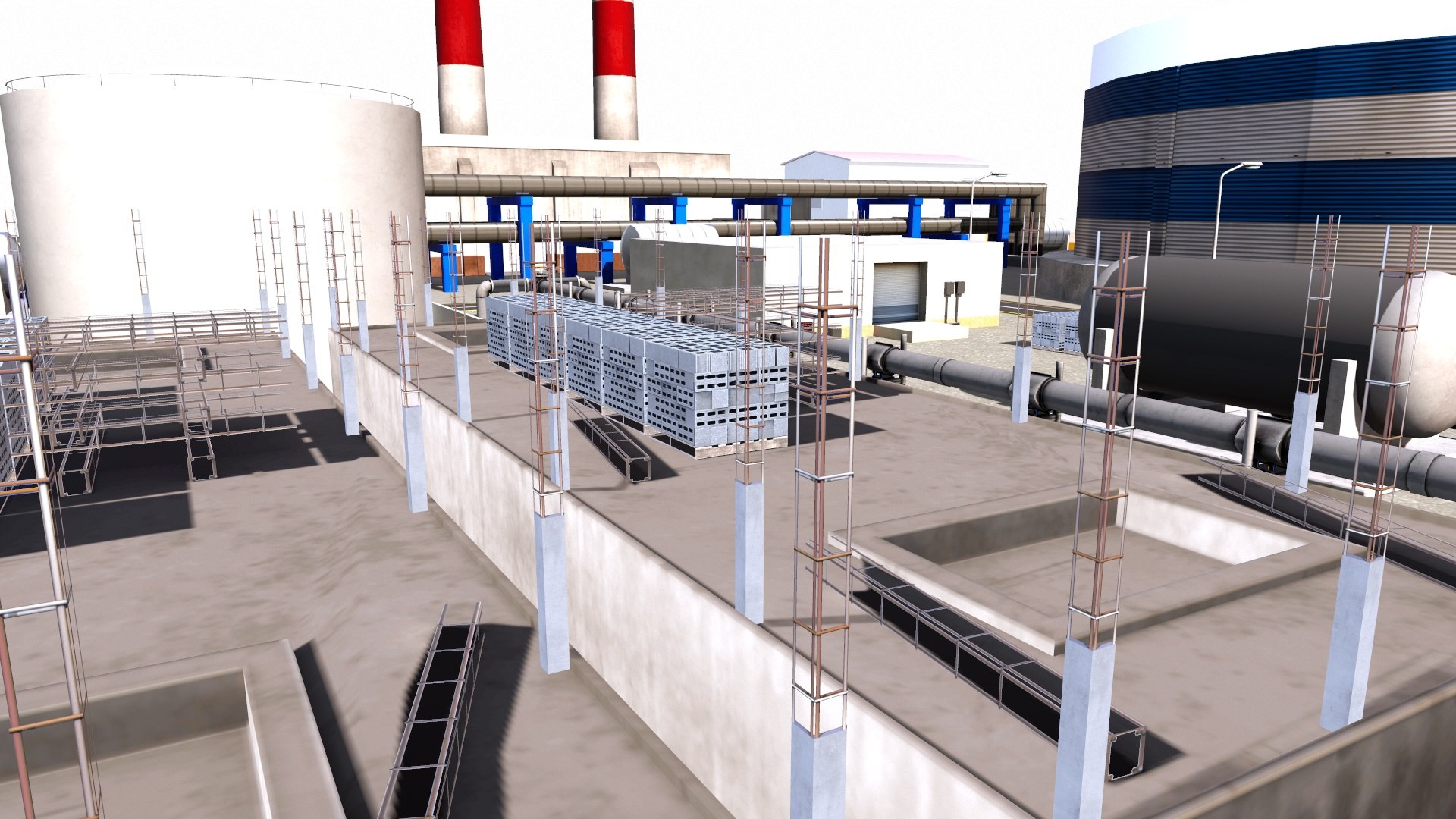 3D Detailed Refinery Collection - TurboSquid 2344273