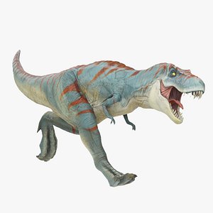 Fully Rigged  Rampaging Tyrannosaurus Rex 3D model