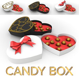 3D model lovely candy box chocolate