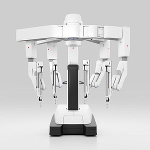 Surgical Robot System Da Vinci 5 Fully Rigged Patient Cart 3D