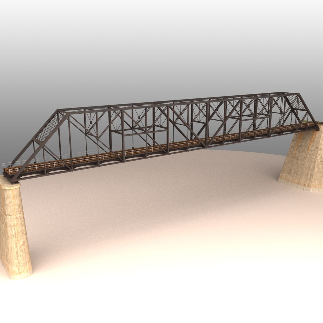 3d model rail bridge