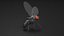 3D Vinegar Fly Black Rigged model