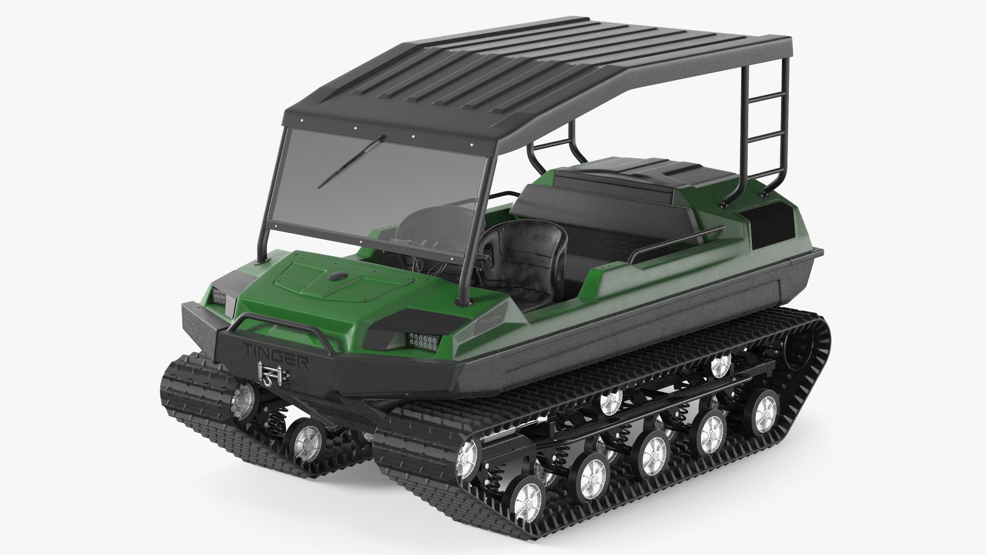 Tinger Track Vehicle Rigged 3D model preview