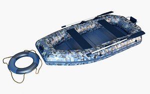 inflatable boat 3D model