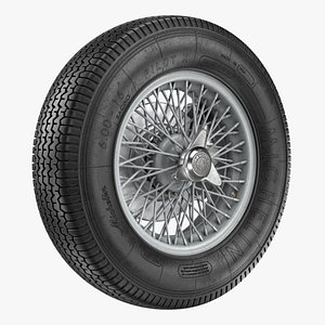 Carlo Borrani and Michelin Classic Wheel 3D model