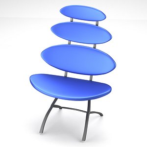 3ds max modern chair sectional backside