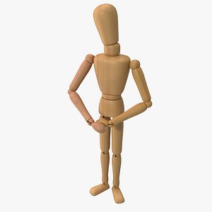 Wooden Mannequin Looking Bashful