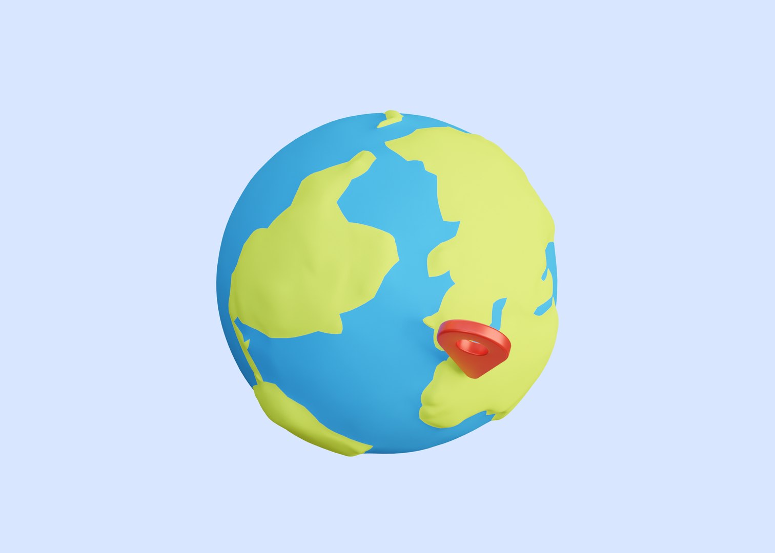 World Pin Location 3D Illustration 3D - TurboSquid 2230867