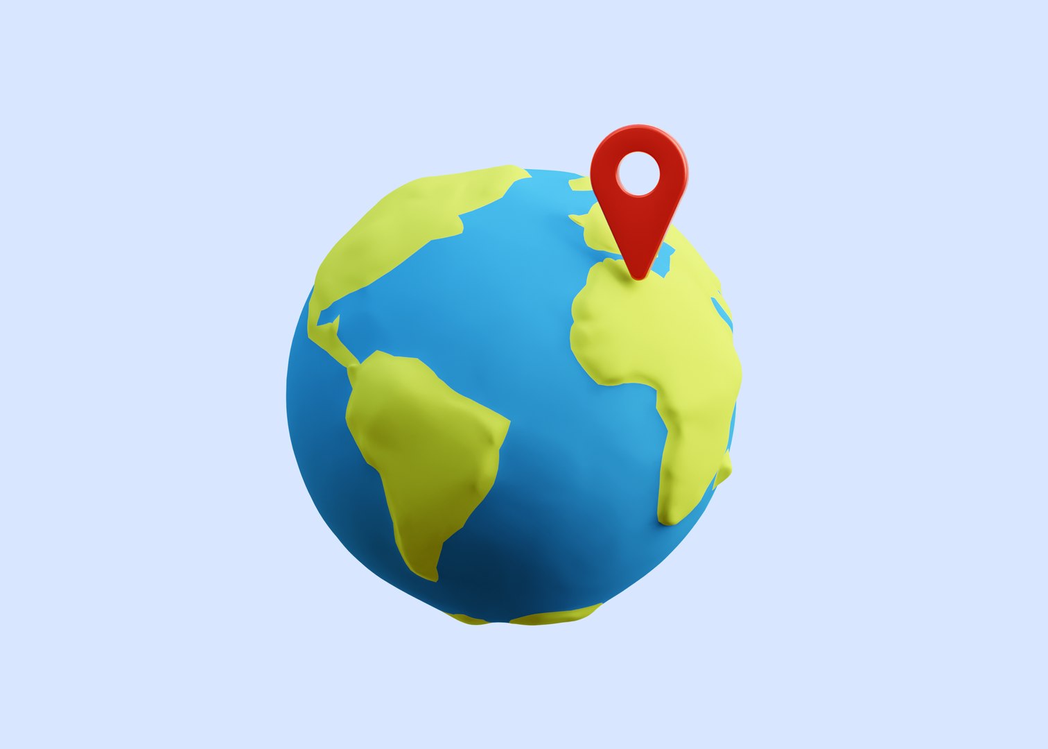 World Pin Location 3D Illustration 3D - TurboSquid 2230867