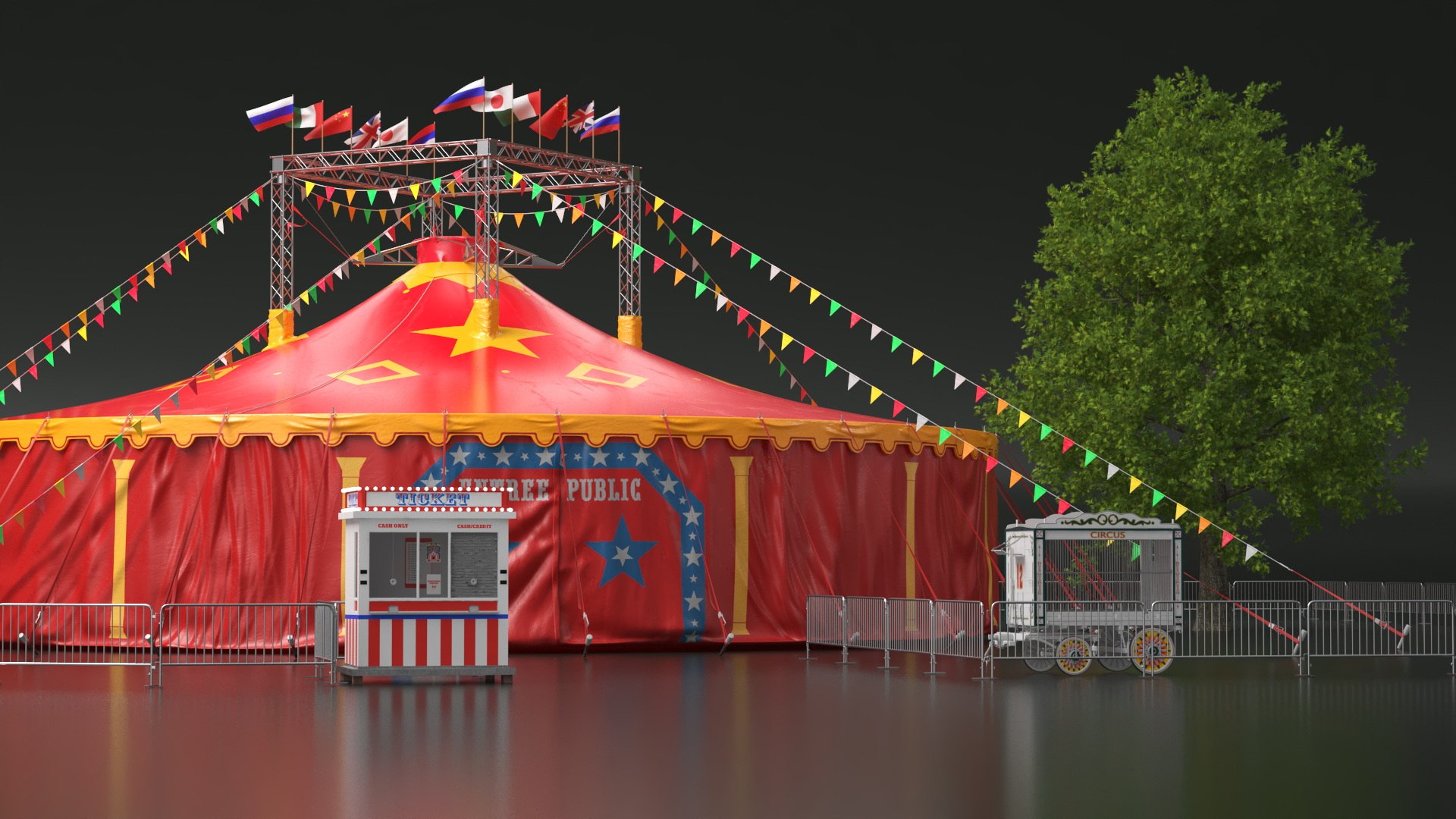 3D Circus Tent with Accessories model https://p.turbosquid.com/ts-thumb/R4/hGeEx1/A1/circustentwithaccessories3dsmodel009/jpg/1729979224/1920x1080/fit_q87/907fa92959bbf1400215d83c534ddb732d5f6f50/circustentwithaccessories3dsmodel009.jpg