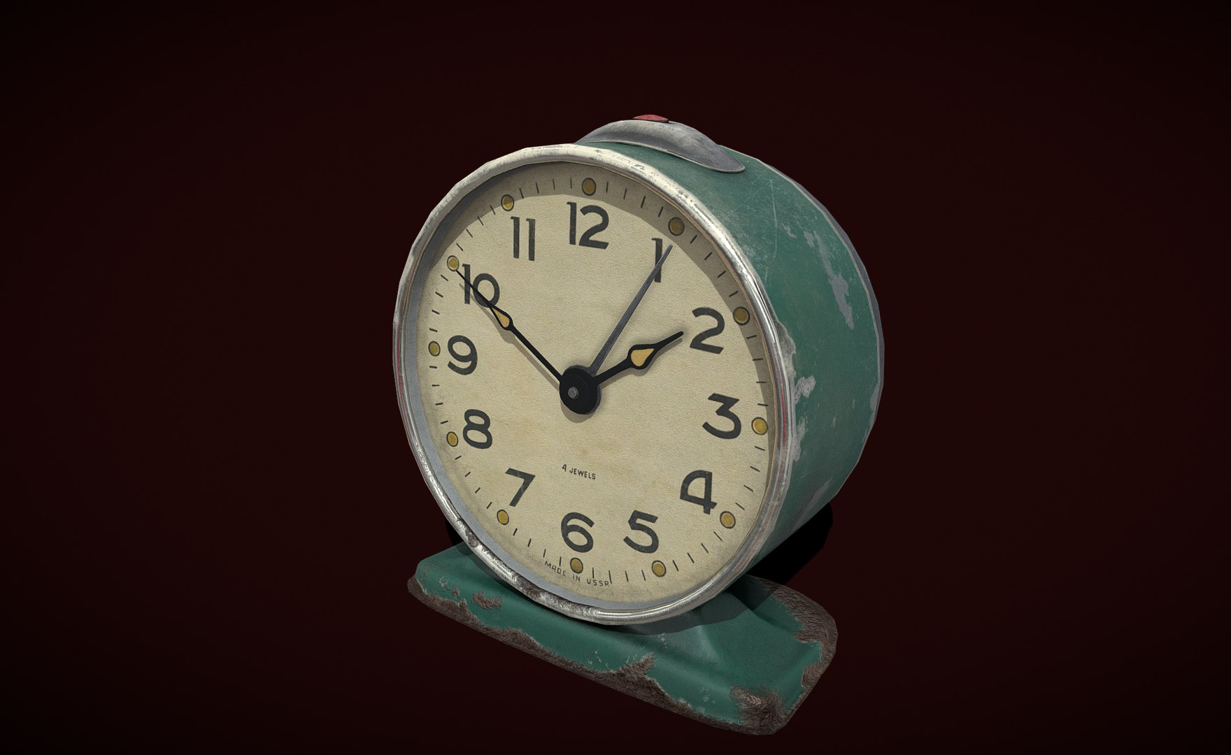 3D Vintage table clock MADE IN USSR green https://p.turbosquid.com/ts-thumb/R4/k5oHEU/LB/20260711234320/png/1783802703/1920x1080/fit_q87/08fc5af96fc29a0986ddf485ba5d36d8b7daab64/20260711234320.jpg