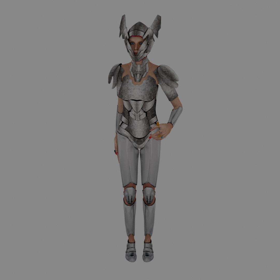 3d Female Warrior Model Turbosquid 2191236