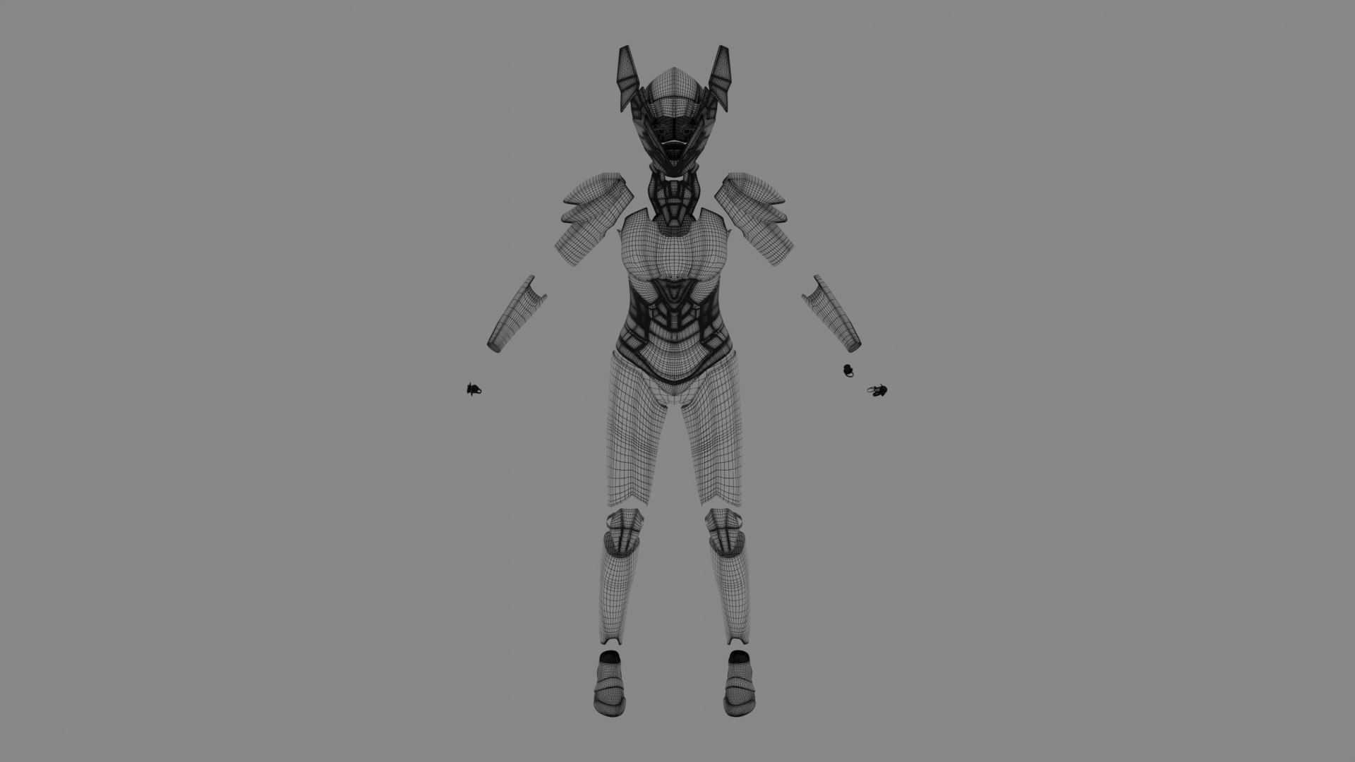 3d Female Warrior Model Turbosquid 2191236