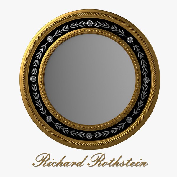 elegant silver gold mirror 3d max