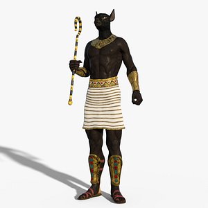 Anubis - God of Death Rigged Low-poly 3D model