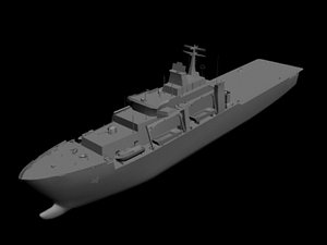 3d model navy ship lst